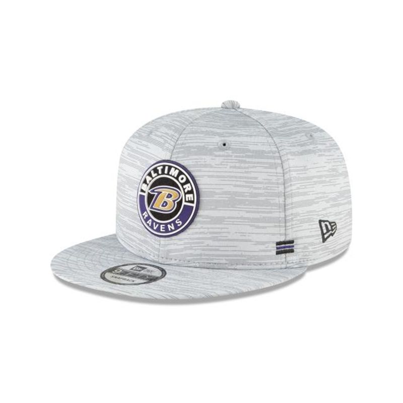 NFL Baltimore Ravens Official Fall Sideline 9Fifty Snapback (LAI9722) - Grey New Era Caps